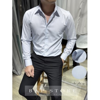 Áo sơ mi sọc công sở áo sơ mi sọc xanh sọc kẻ sọc đẹp chất vải không nhăn form công sở mẫu mới 2025